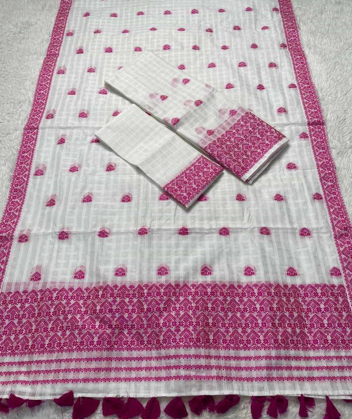 Ready-To-Wear Cotton Checks* Mekhela Sador