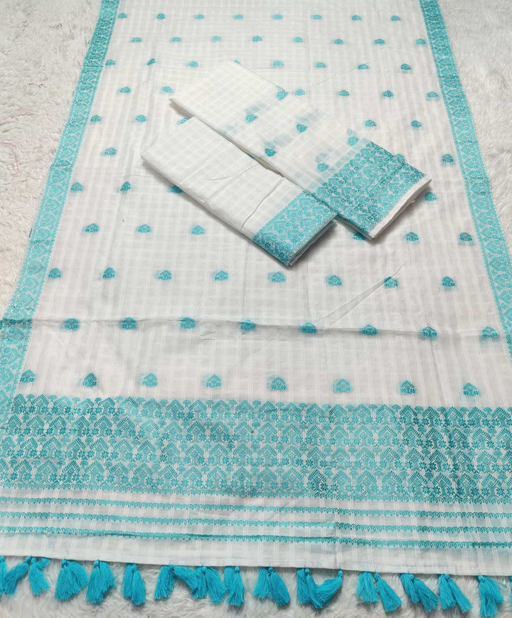 Ready-To-Wear Cotton Checks* Mekhela Sador