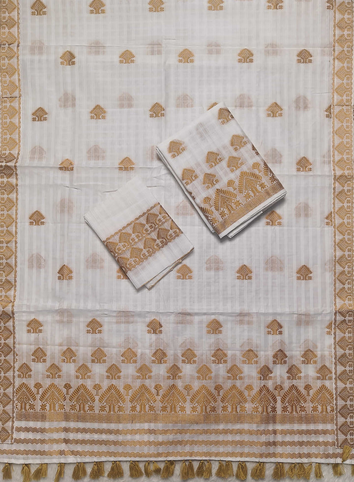 Ready-To-Wear Cotton Checks* Mekhela Sador