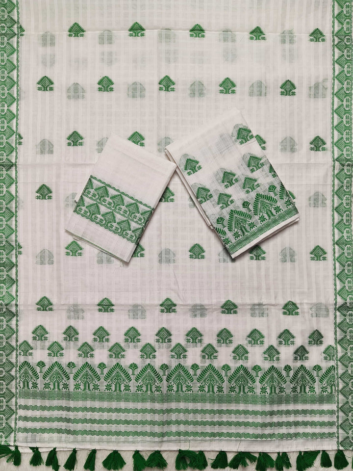 Ready-To-Wear Cotton Checks* Mekhela Sador
