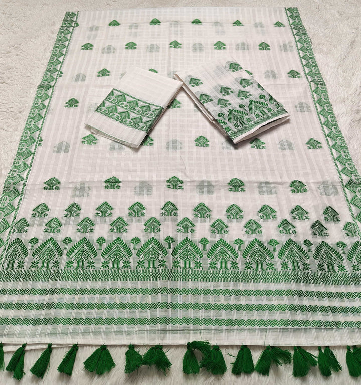 Ready-To-Wear Cotton Checks* Mekhela Sador