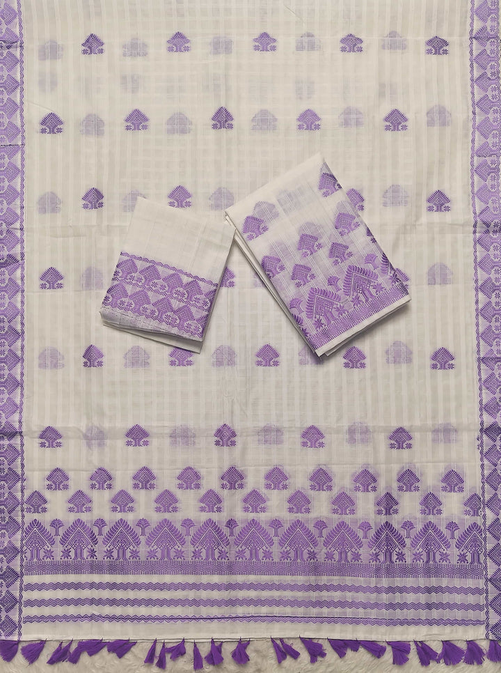 Ready-To-Wear Cotton Checks* Mekhela Sador