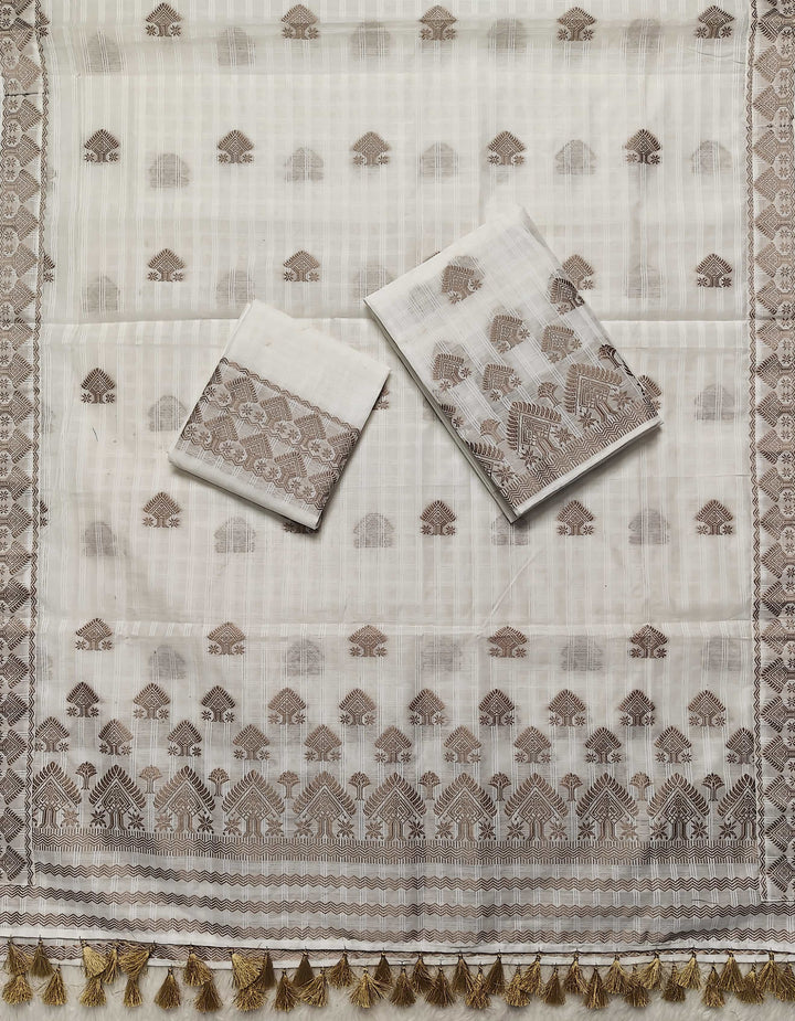 Ready-To-Wear Cotton Checks* Mekhela Sador