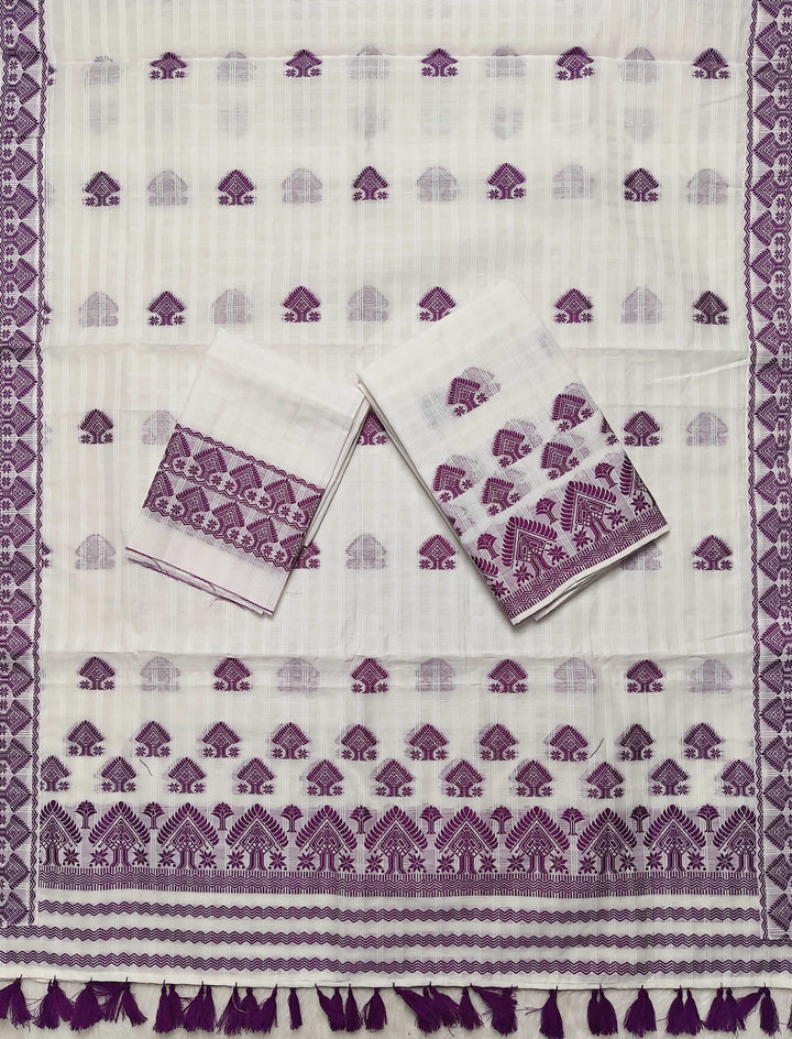 Ready-To-Wear Cotton Checks* Mekhela Sador