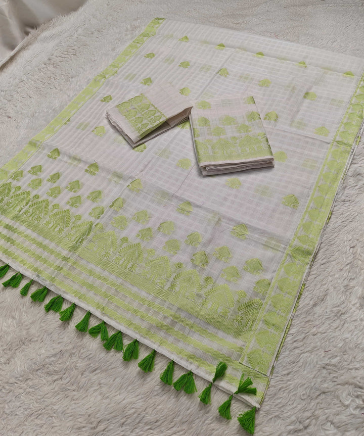 Ready-To-Wear Cotton Checks* Mekhela Sador