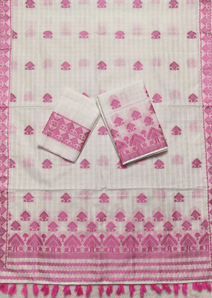 Ready-To-Wear Cotton Checks* Mekhela Sador