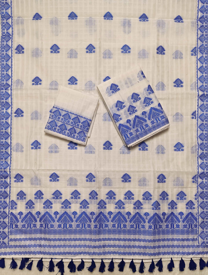 Ready-To-Wear Cotton Checks* Mekhela Sador