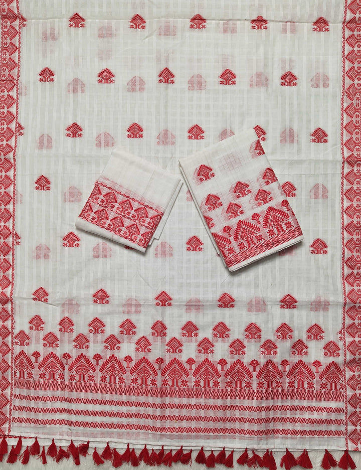Ready-To-Wear Cotton Checks* Mekhela Sador