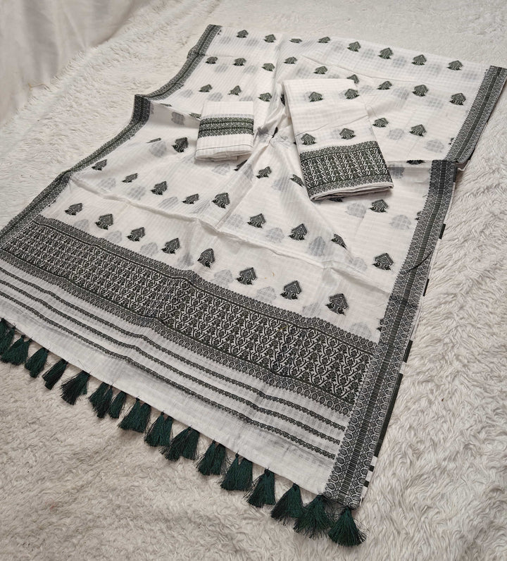 Ready-To-Wear Cotton Checks* Mekhela Sador