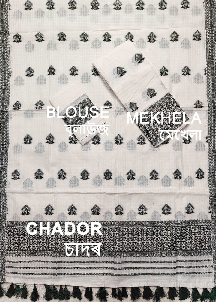 Ready-To-Wear Cotton Checks* Mekhela Sador
