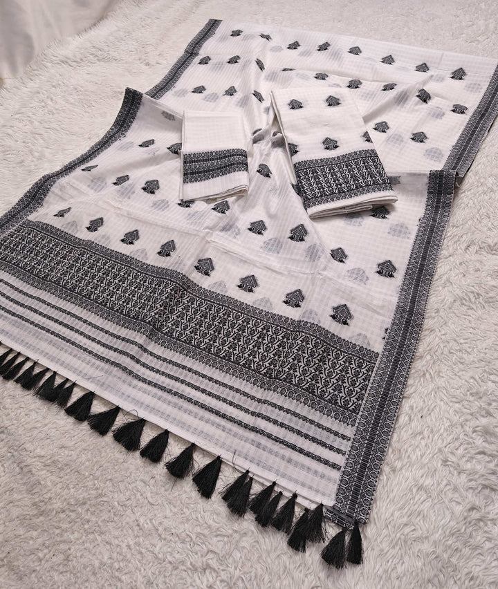 Ready-To-Wear Cotton Checks* Mekhela Sador