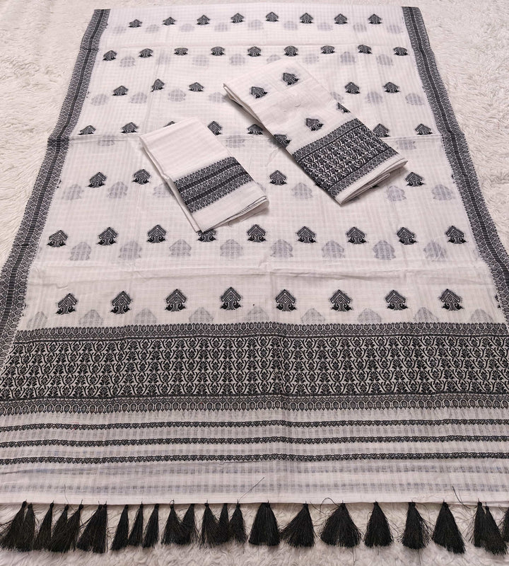 Ready-To-Wear Cotton Checks* Mekhela Sador