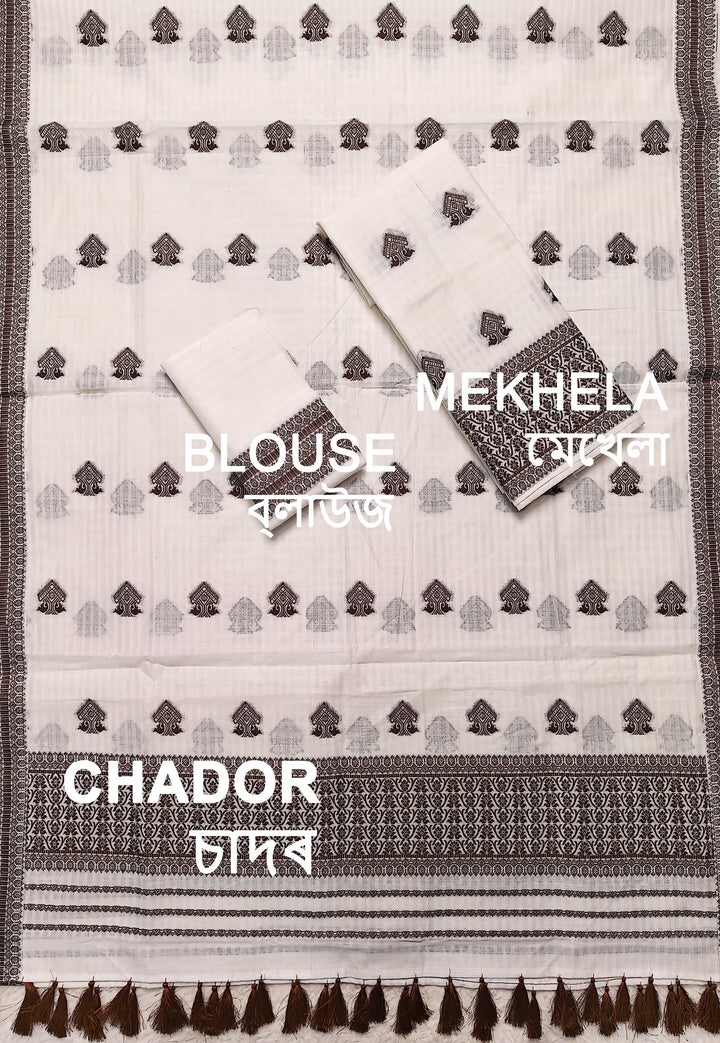Ready-To-Wear Cotton Checks* Mekhela Sador