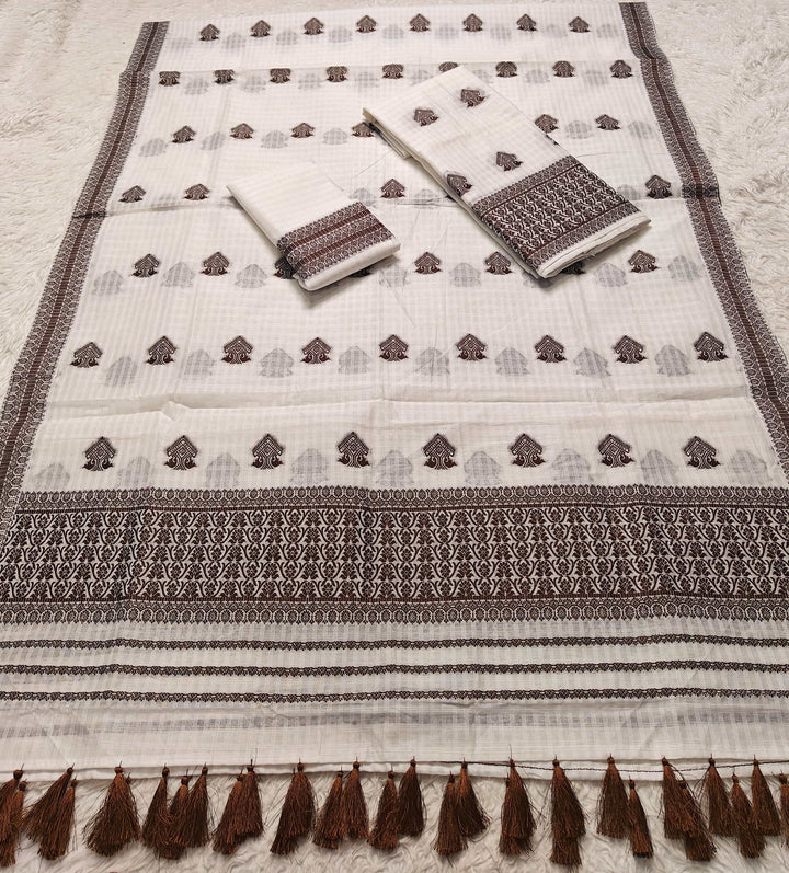 Ready-To-Wear Cotton Checks* Mekhela Sador