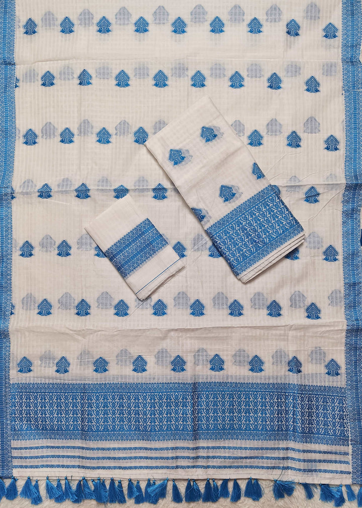 Ready-To-Wear Cotton Checks* Mekhela Sador