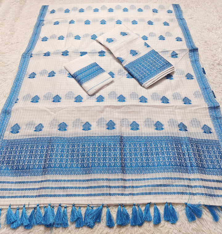 Ready-To-Wear Cotton Checks* Mekhela Sador