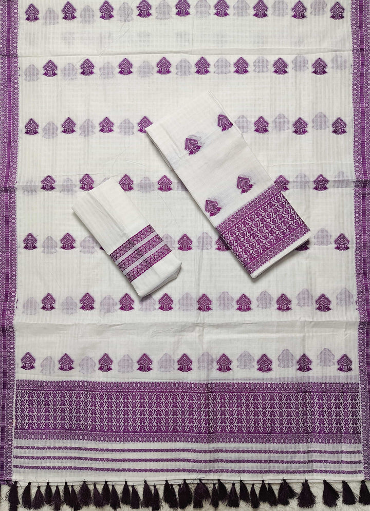 Ready-To-Wear Cotton Checks* Mekhela Sador