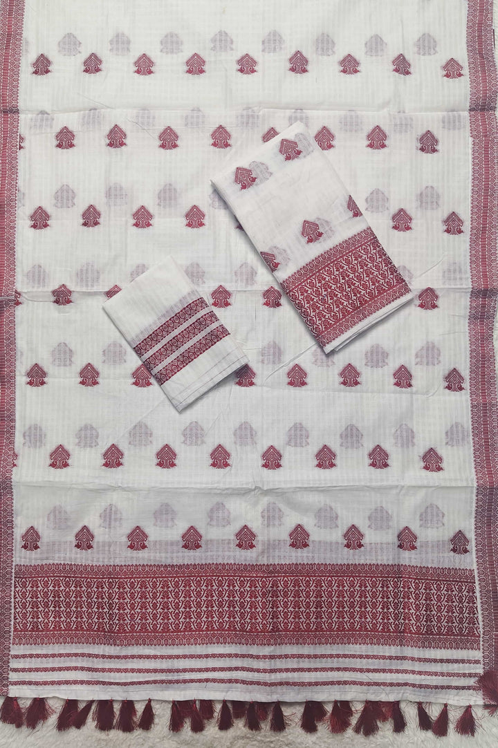 Ready-To-Wear Cotton Checks* Mekhela Sador
