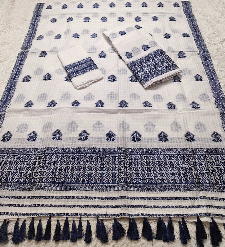 Ready-To-Wear Cotton Checks* Mekhela Sador