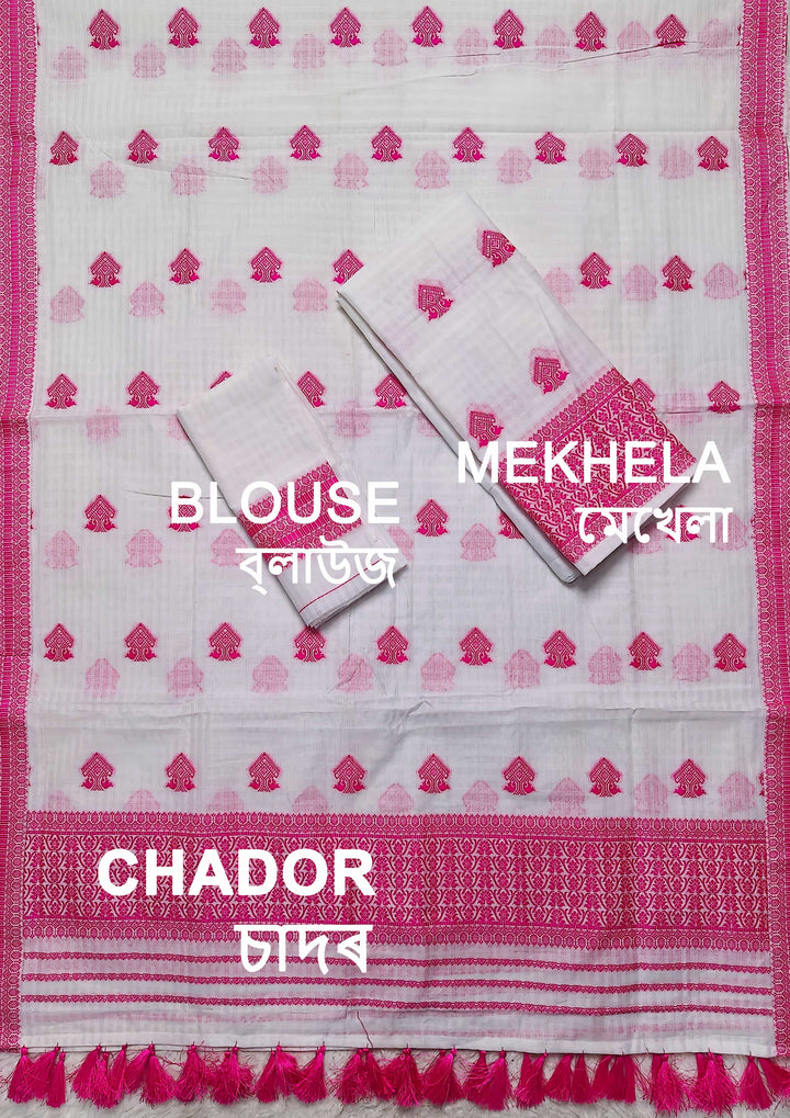 Ready-To-Wear Cotton Checks* Mekhela Sador
