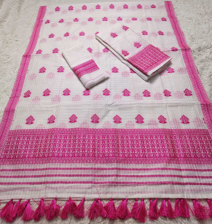 Ready-To-Wear Cotton Checks* Mekhela Sador
