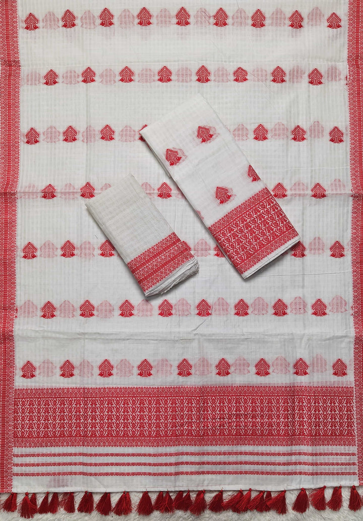 Ready-To-Wear Cotton Checks* Mekhela Sador