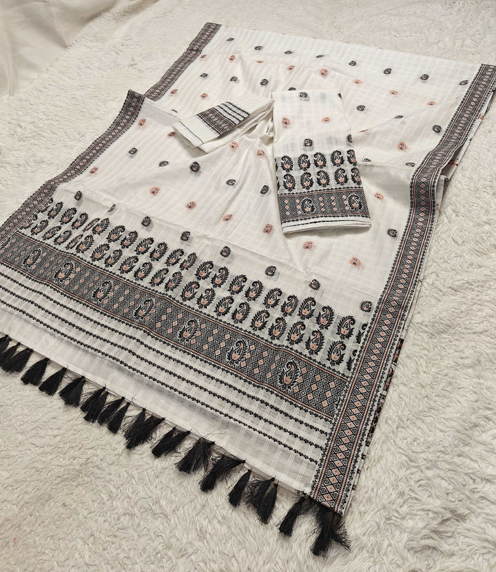Ready-To-Wear Cotton Checks* Mekhela Sador