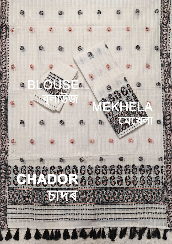 Ready-To-Wear Cotton Checks* Mekhela Sador