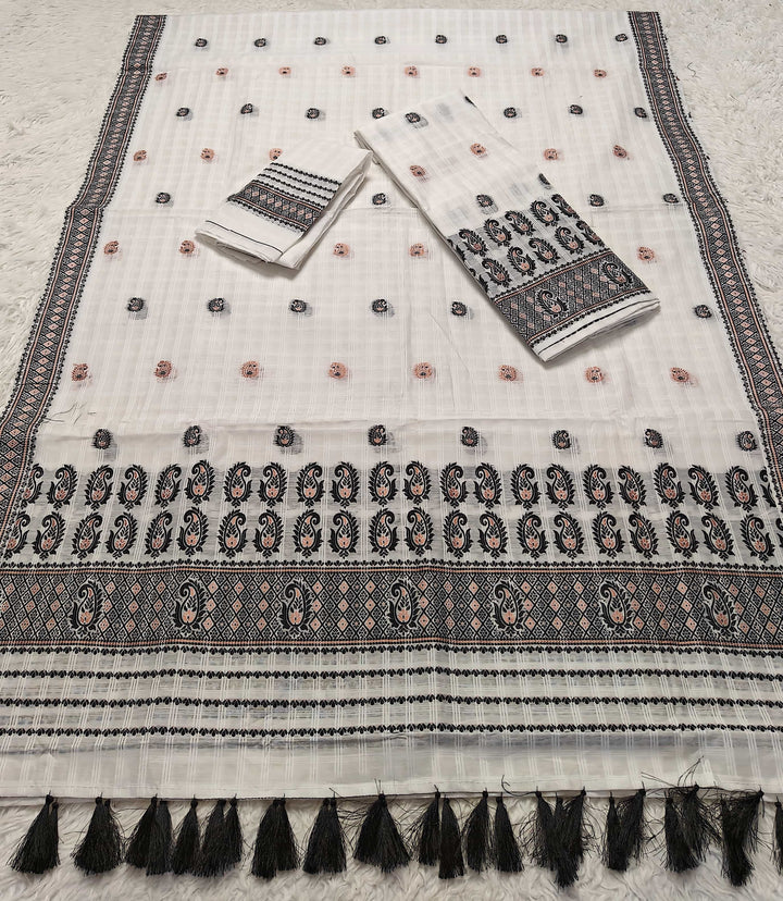 Ready-To-Wear Cotton Checks* Mekhela Sador