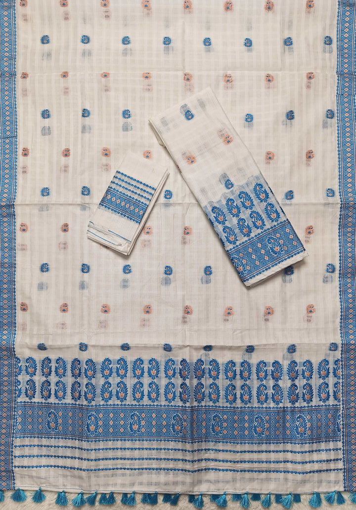 Ready-To-Wear Cotton Checks* Mekhela Sador