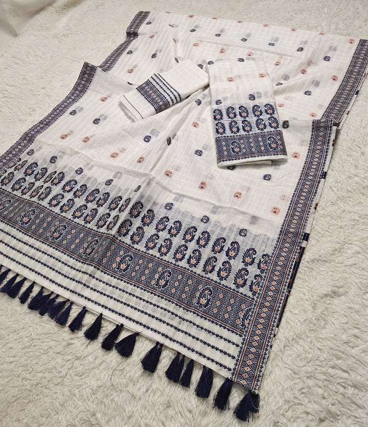 Ready-To-Wear Cotton Checks* Mekhela Sador