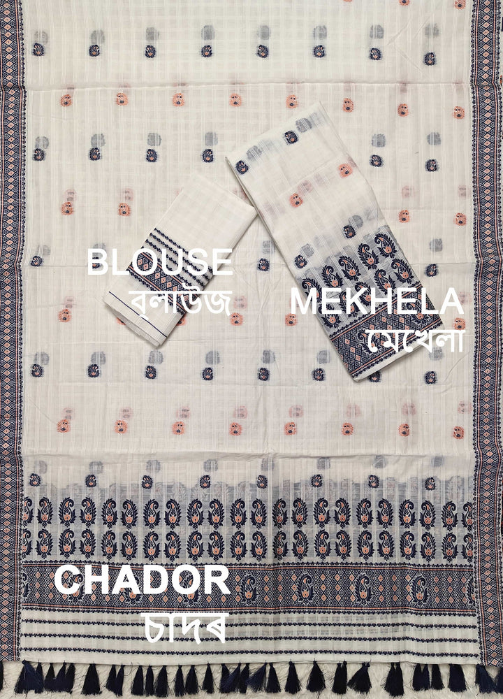 Ready-To-Wear Cotton Checks* Mekhela Sador