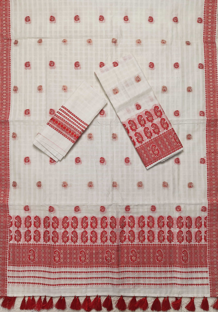 Ready-To-Wear Cotton Checks* Mekhela Sador