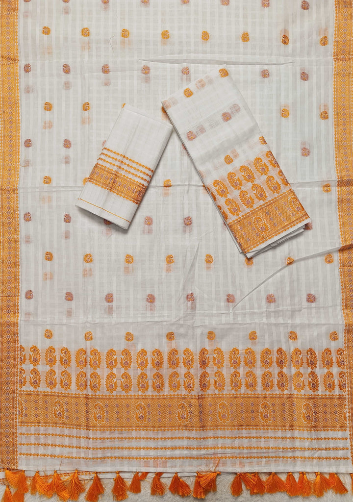 Ready-To-Wear Cotton Checks* Mekhela Sador