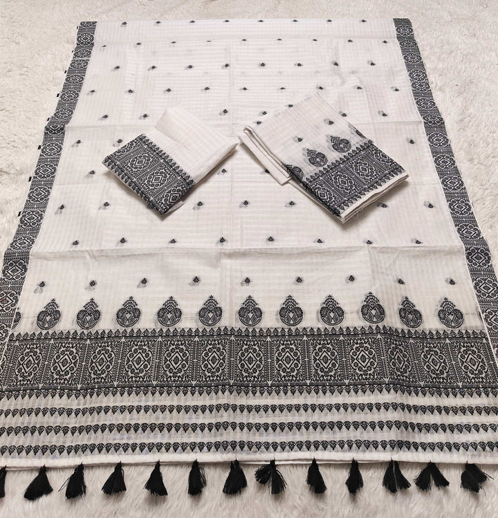 Ready-To-Wear Cotton Checks* Mekhela Sador