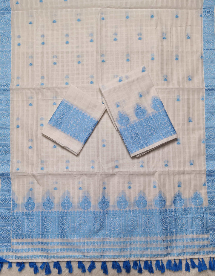 Ready-To-Wear Cotton Checks* Mekhela Sador