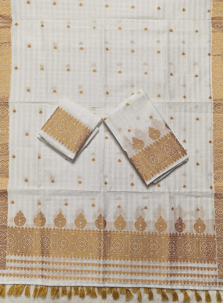 Ready-To-Wear Cotton Checks* Mekhela Sador