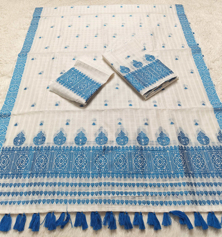 Ready-To-Wear Cotton Checks* Mekhela Sador