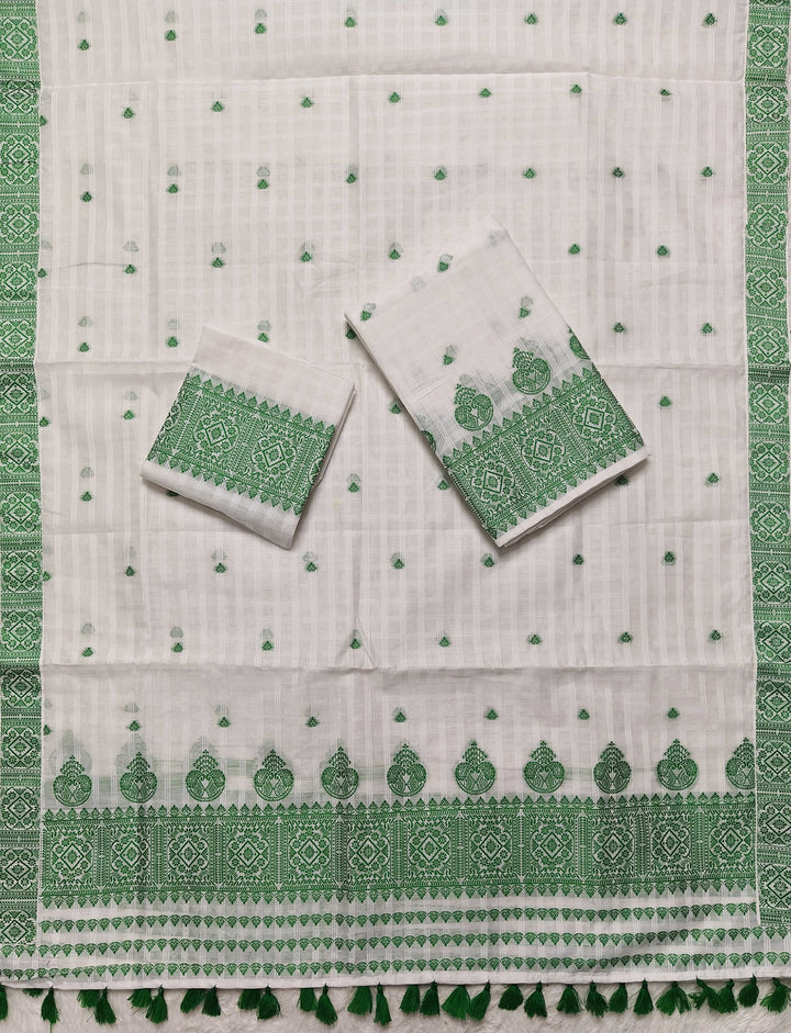 Ready-To-Wear Cotton Checks* Mekhela Sador