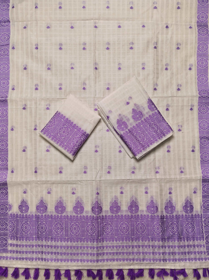 Ready-To-Wear Cotton Checks* Mekhela Sador