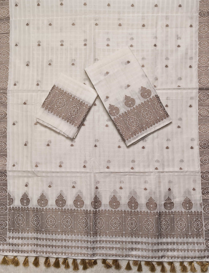 Ready-To-Wear Cotton Checks* Mekhela Sador