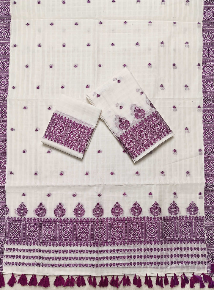 Ready-To-Wear Cotton Checks* Mekhela Sador