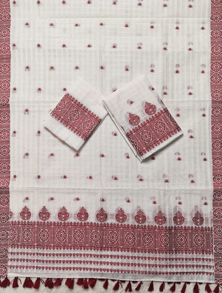 Ready-To-Wear Cotton Checks* Mekhela Sador