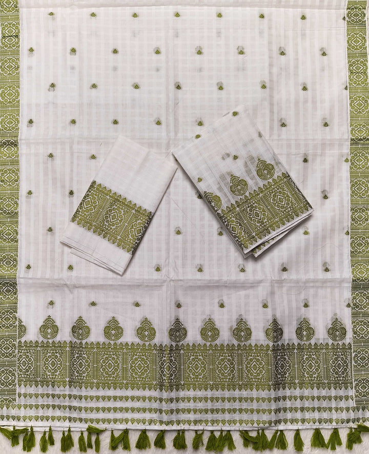 Ready-To-Wear Cotton Checks* Mekhela Sador