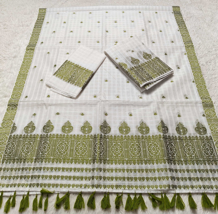 Ready-To-Wear Cotton Checks* Mekhela Sador