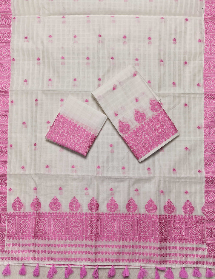 Ready-To-Wear Cotton Checks* Mekhela Sador
