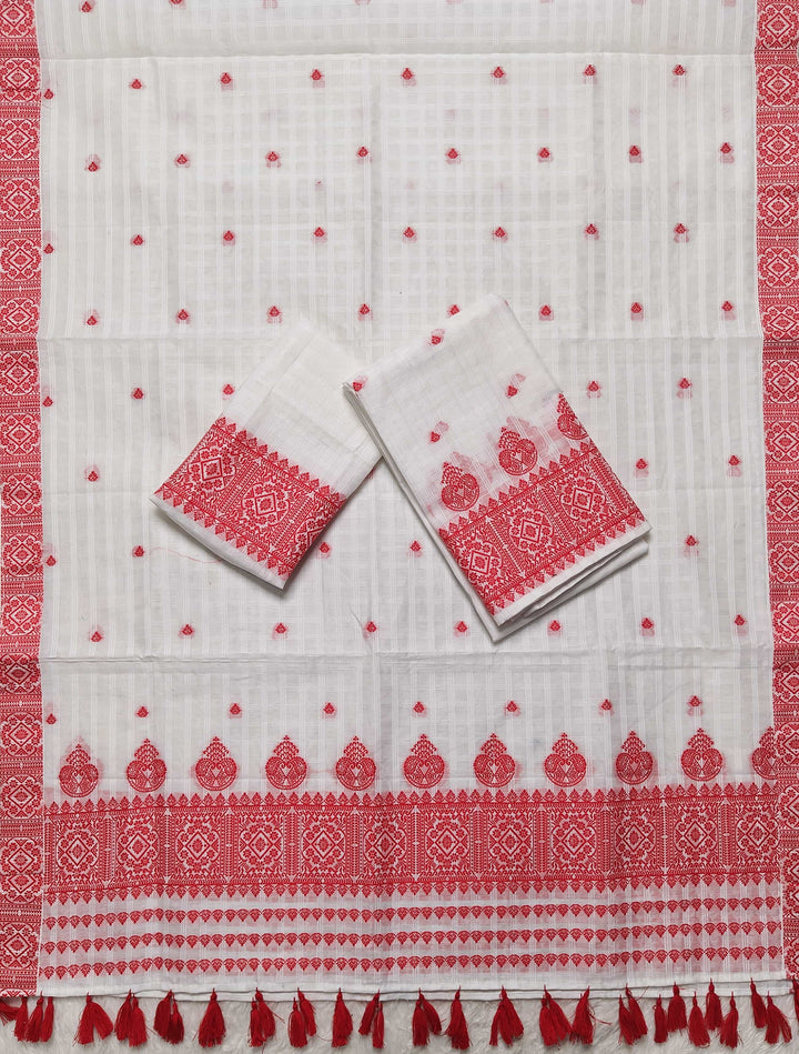 Ready-To-Wear Cotton Checks* Mekhela Sador