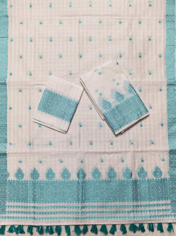 Ready-To-Wear Cotton Checks* Mekhela Sador