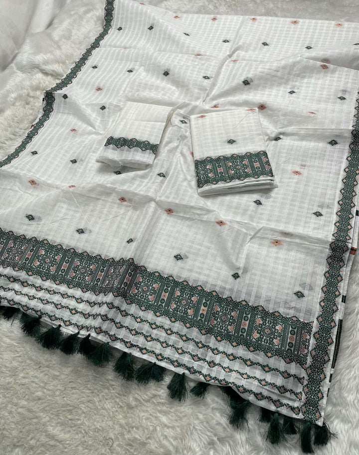 Ready-To-Wear Cotton Checks* Mekhela Sador
