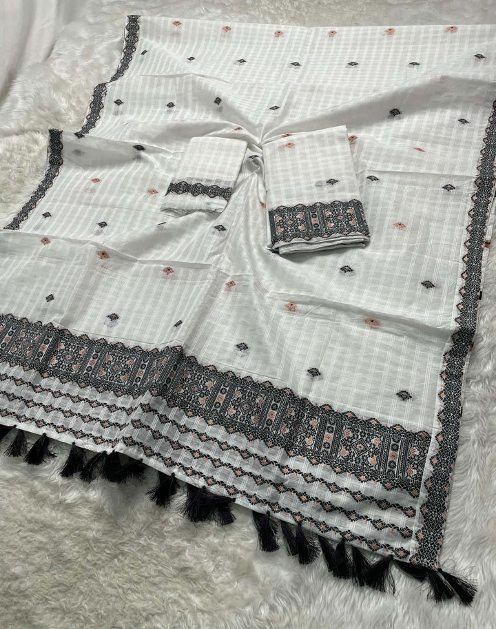 Ready-To-Wear Cotton Checks* Mekhela Sador